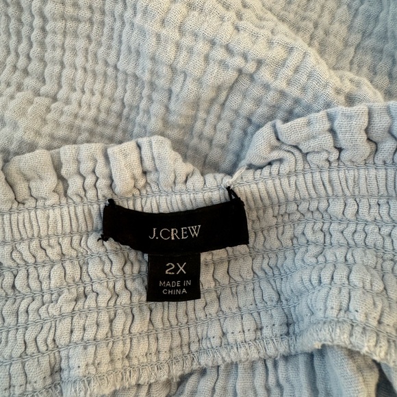 J. Crew EUC Set Squareneck Puff Sleeve Soft Gauze Top & Pull On Shorts 2x/3x - Picture 8 of 16